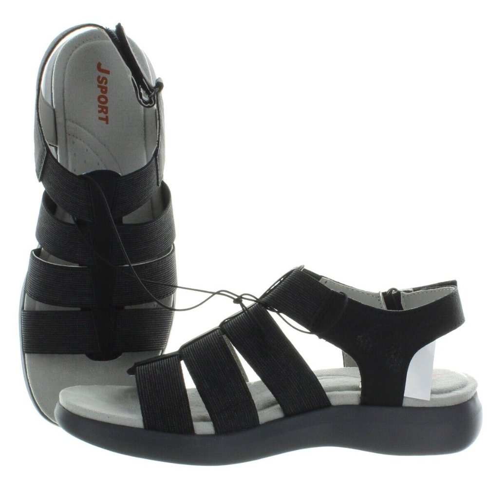 JSport by Jambu Women's Cara Lightweight Slip on Sandals-- Black - Picture 3 of 9